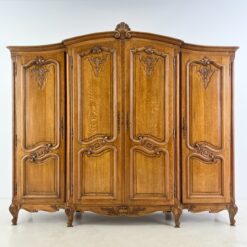 Plati ąžuolinė keturių durų rūbų spinta 66x249x214 cm