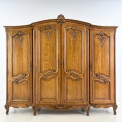 Plati ąžuolinė keturių durų rūbų spinta 66x249x214 cm