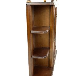 Pakabinama sieninė medinė spintelė su stiklu ir lentynėlėmis 12×38,5×44 cm