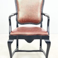 Mediniai krėslai su eko oda 2 vnt. komplektas 60x66x112 cm, 51 cm