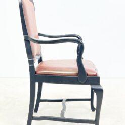 Mediniai krėslai su eko oda 2 vnt. komplektas 60x66x112 cm, 51 cm