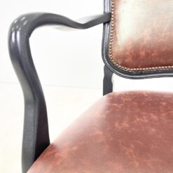 Mediniai krėslai su eko oda 2 vnt. komplektas 60x66x112 cm, 51 cm