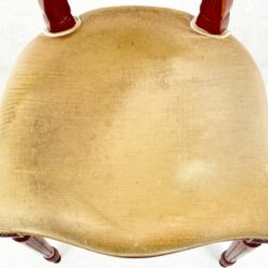 Riešutmedžio kėdė su gobeleno sėdimąja ir ratano atlošu 56x49x98 cm, 50 cm