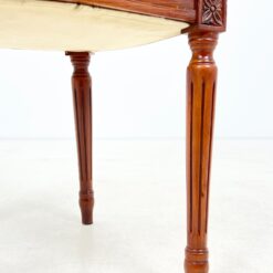 Riešutmedžio kėdė su gobeleno sėdimąja ir ratano atlošu 56x49x98 cm, 50 cm