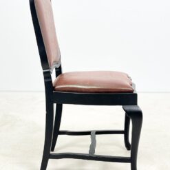 Medinės kėdės su eko oda 4 vnt. komplektas 56x52x101 cm, 52 cm