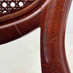 Raudonmedžio kėdės su veliūro sėdimosiomis ir ratano atlošais 4 vnt. kompl. 58x47x99 cm, 50 cm