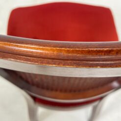 Raudonmedžio kėdės su veliūro sėdimosiomis ir ratano atlošais 4 vnt. kompl. 58x47x99 cm, 50 cm