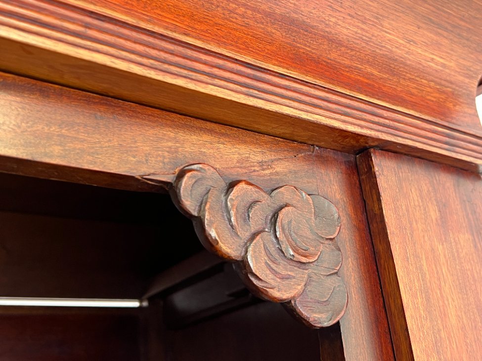 HK1474-knygu-baldai-19 Raudonmedžio knygų spinta 61x179x226 cm