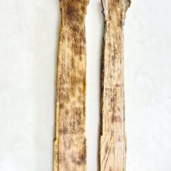 Senovinės medinės drožinėtos kolonų tipo sienos apdailos 2 vnt. kompl. 24x52x244 cm