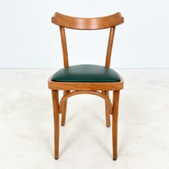 Medinė kėdė eko odos sėdimąja dalimi 44x44x82 cm, 49 cm