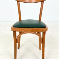 Medinė kėdė eko odos sėdimąja dalimi 44x44x82 cm, 49 cm