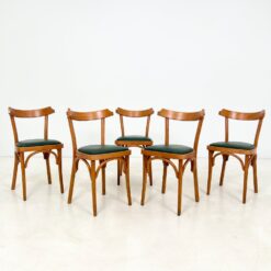 Medinė kėdė eko odos sėdimąja dalimi 44x44x82 cm, 49 cm