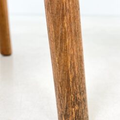 Medinė kėdė eko odos sėdimąja dalimi 44x44x82 cm, 49 cm