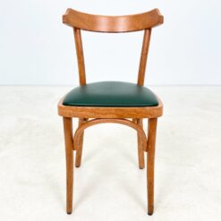 Medinė kėdė eko odos sėdimąja dalimi 44x44x82 cm, 49 cm