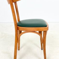 Medinė kėdė eko odos sėdimąja dalimi 44x44x82 cm, 49 cm