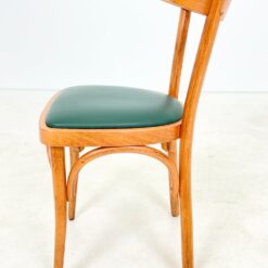 Medinė kėdė eko odos sėdimąja dalimi 44x44x82 cm, 49 cm