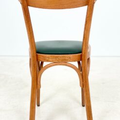 Medinė kėdė eko odos sėdimąja dalimi 44x44x82 cm, 49 cm