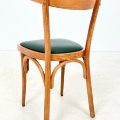 Medinė kėdė eko odos sėdimąja dalimi 44x44x82 cm, 49 cm