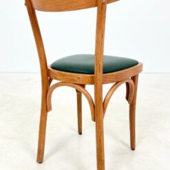 Medinė kėdė eko odos sėdimąja dalimi 44x44x82 cm, 49 cm