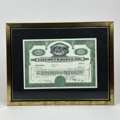 Calumet & Hecla, Inc. 15 vnt. akcijų sertifikatas medžio rėme 2x44,5x34,5 cm