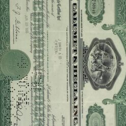 Calumet & Hecla, Inc. 15 vnt. akcijų sertifikatas medžio rėme 2×44,5×34,5 cm