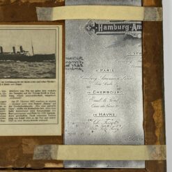 Hamburg – Amerika Linie 1901 m. žemėlapis mediniame rėme su stiklu 1,5×48,5×29,5 cm