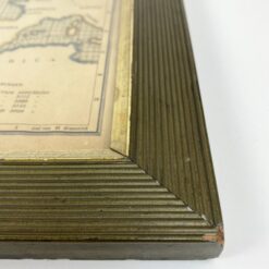 Hamburg – Amerika Linie 1901 m. žemėlapis mediniame rėme su stiklu 1,5×48,5×29,5 cm