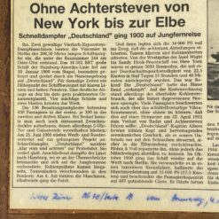 Hamburg – Amerika Linie 1901 m. žemėlapis mediniame rėme su stiklu 1,5×48,5×29,5 cm