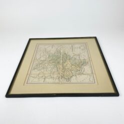 Eichsfeldo kunigaikštystės žemėlapis mediniame rėme su stiklu 1,5×50,5×48,5 cm