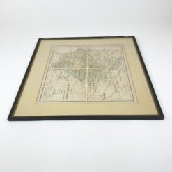 Eichsfeldo kunigaikštystės žemėlapis mediniame rėme su stiklu 1,5×50,5×48,5 cm