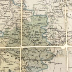 Eichsfeldo kunigaikštystės žemėlapis mediniame rėme su stiklu 1,5×50,5×48,5 cm