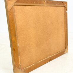 Ant faneros tapytas žiemos peizažas su trobele mediniame rėme 4x95x76 cm