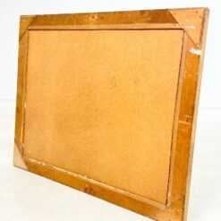 Ant faneros tapytas žiemos peizažas su trobele mediniame rėme 4x95x76 cm