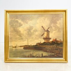 Jacob van Ruisdael darbo "Windmill at Wijk bij Duurstede" printas mediniame rėme 6x97,5x82 cm