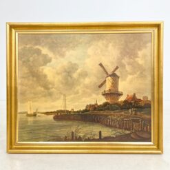 Jacob van Ruisdael darbo “Windmill at Wijk bij Duurstede” printas mediniame rėme 6×97,5×82 cm