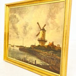 Jacob van Ruisdael darbo “Windmill at Wijk bij Duurstede” printas mediniame rėme 6×97,5×82 cm