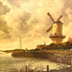 Jacob van Ruisdael darbo “Windmill at Wijk bij Duurstede” printas mediniame rėme 6×97,5×82 cm