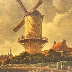 Jacob van Ruisdael darbo “Windmill at Wijk bij Duurstede” printas mediniame rėme 6×97,5×82 cm