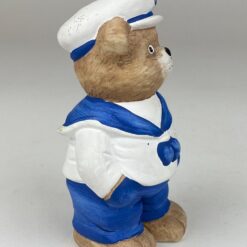 Keramikinė rankų darbo statula “Meškinas jūrininkas” 6x7x13 cm