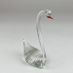 Stiklinė gulbės statulėlė 9x4x11 cm