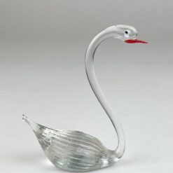 Stiklinė gulbės statulėlė 9x4x11 cm