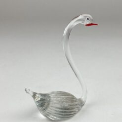 Stiklinė gulbės statulėlė 9x4x11 cm