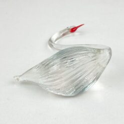 Stiklinė gulbės statulėlė 9x4x11 cm