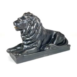 Art Deco laikotarpio keramikinė Meissen gulinčio liūto statula 29x10x17 cm