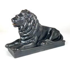 Art Deco laikotarpio keramikinė Meissen gulinčio liūto statula 29x10x17 cm