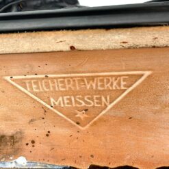 Art Deco laikotarpio keramikinė Meissen gulinčio liūto statula 29x10x17 cm