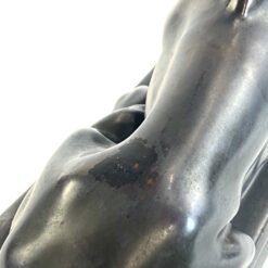 Art Deco laikotarpio keramikinė Meissen gulinčio liūto statula 29x10x17 cm