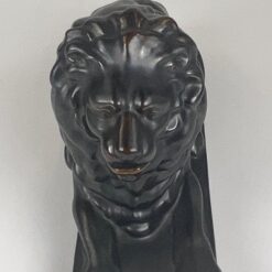 Art Deco laikotarpio keramikinė Meissen gulinčio liūto statula 29x10x17 cm