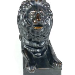 Art Deco laikotarpio keramikinė Meissen gulinčio liūto statula 29x10x17 cm