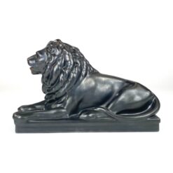 Art Deco laikotarpio keramikinė Meissen gulinčio liūto statula 29x10x17 cm